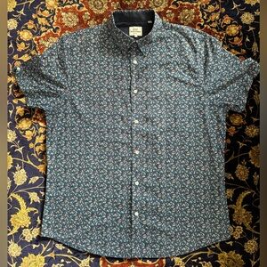 Ben Sherman men’s floral short sleeve cotton button down size XL